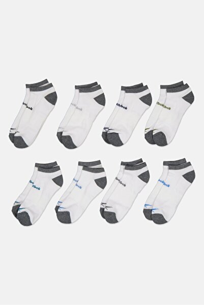 Reebok Men 8 Pairs Brand Logo No Show Cut Socks, Multicolor