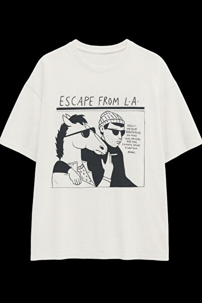 MAYDAY CULTURE Λευκό Unisex μπλουζάκι Bojack Horseman για γυναίκες και άνδρες...