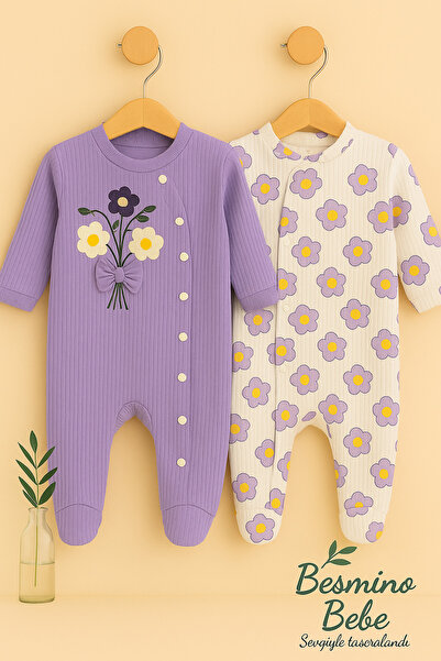 BESMİNO Kız Bebek 2'li Tulum