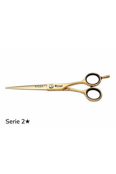 Solingen Cerena Kalea Straight Altın Kaplamalı Yüzey Saç Kesim Makası 6.5 inç...