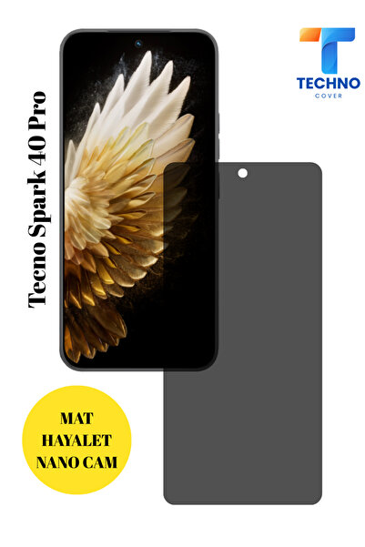 foxpower Tecno Spark 40 Pro Hayalet Cam Mat Nano Ekran Koruyucu Darbelere Kar...