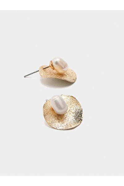 PARFOIS Tatlı Su İncili Yuvarlak Küpe