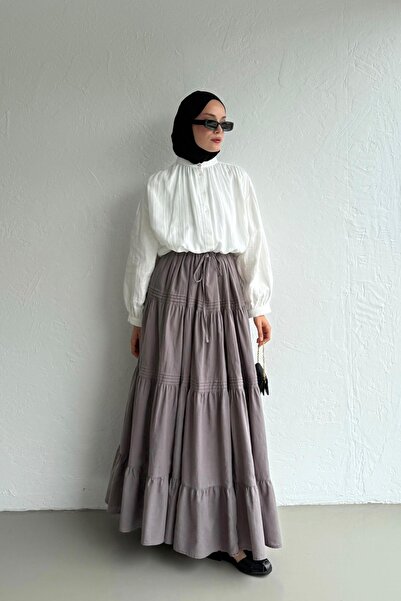 Moca تنورة فيسبير فوال باللون اللافندر