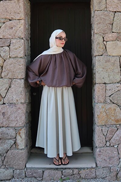 Moca Fleur Bluz Kahve