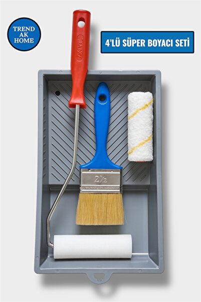 OSKAR FIRÇA 4’LÜ LÜKS BOYACI SETİ -10 CM RULO-10 CM YEDEK RULO BAŞLIĞI-NO: 2....