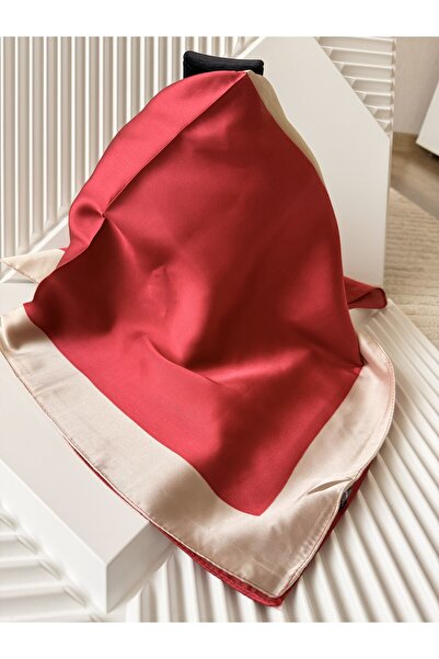 AKSESUARIM Colorful, Special Patterned 70X70 Size Stylish Satin Scarf