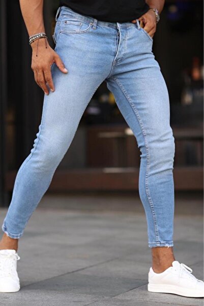 BPM Slim Fit Ice Blue Washed Jeans