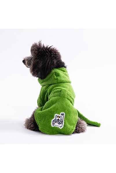 Pawstar رداء استحمام للكلاب باللون الأخضر الليموني - منشفة تجفيف للكلاب - ملا...