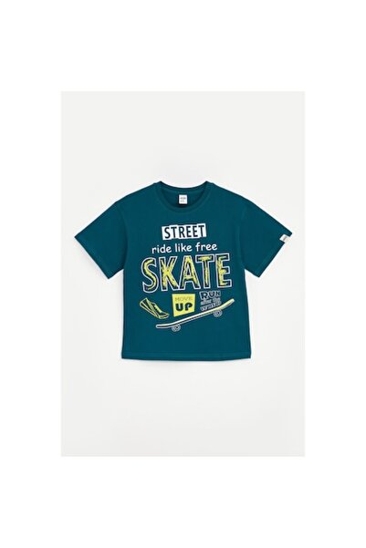 MODJEANS - Tricou pentru copii, bumbac, cu imprimeu, albastru, 152 CM