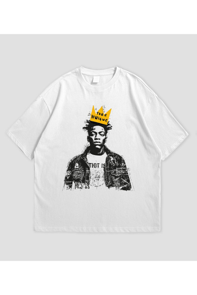 SVART WEAR تي شيرت توب نويغوي مطبوع قصة فضفاضة للجنسين