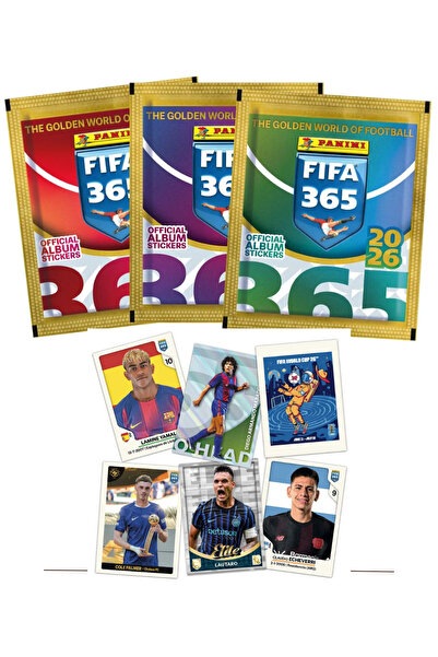Next Plus Autocolante oficiale licențiate 2026 3 pachete (15 autocolante) Autocolante Panini FIFA 365