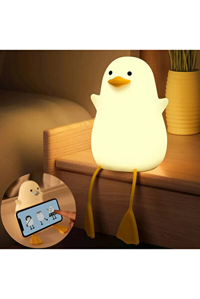 FAMEMUS ACCESSORY Ördek Renk Değiştiren Odanıza Renk Katacak Gece Lambası Hed...