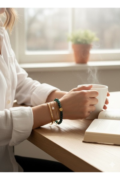 GiftPack سوار من الخرز الحجري الطبيعي – صناعة يدوية