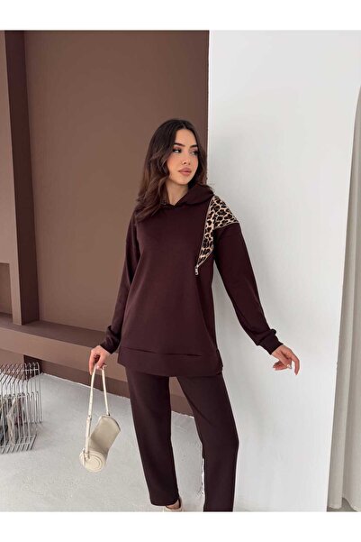 KaraAS Women's Modal Leopard Detailed Set