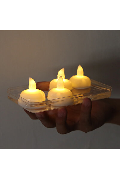 Mado Gallery 12pcs Waterproof Flameless Floating LED Candles Battery Warm White Tealights for Wedding Pool Decor