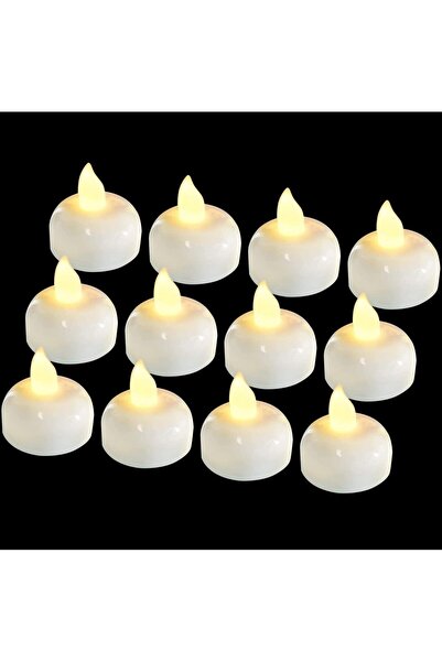 Mado Gallery 12 شمعة LED عائمة مقاومة للماء وبدون لهب تعمل بالبطارية، بإضاءة ...