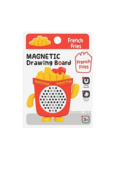 OEM Magnetic educational toy in the shape of French fries, with magnetic pencil, skill game and co