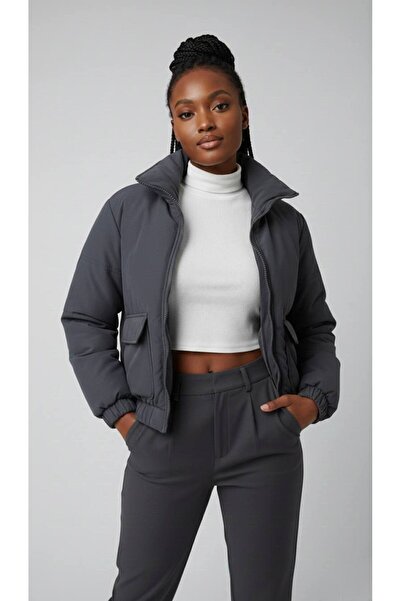 franky B Women's Bomber Short Puffer Jacket