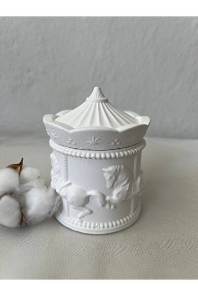 İkizlerin Dünyası Carousel Box, White Carousel Box with Lid, Decorative Box, ...