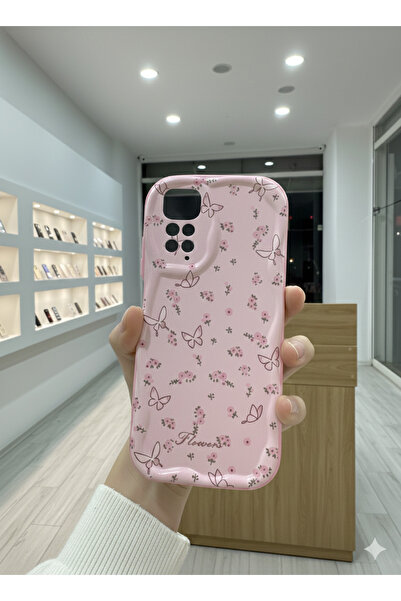 OVADA XIAOMI REDMI NOTE 11 Uyumlu Kamera Korumalı Dalga Kenarlı Flowers Baskı...