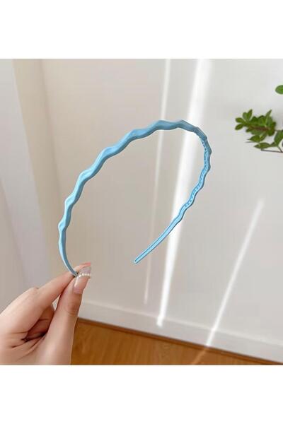 alisa رباط شعر مموج ملون بألوان الحلوى غير قابل للانزلاق (قطعة واحدة)