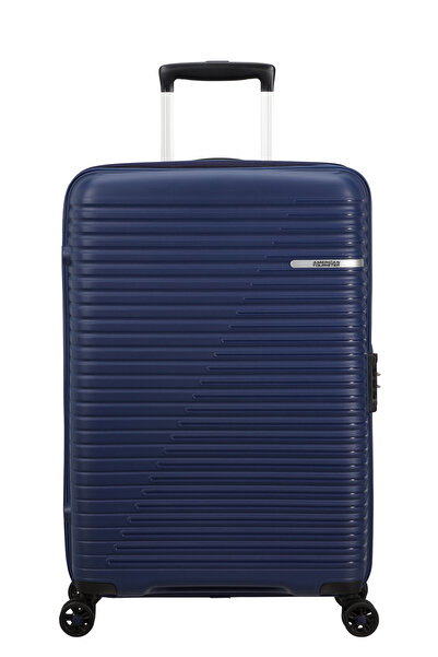 American Tourister LIFTOFF-903 Extra Large Troller Suitcase Navy Blue -79/29 cm, 4 H-Spin Wheels