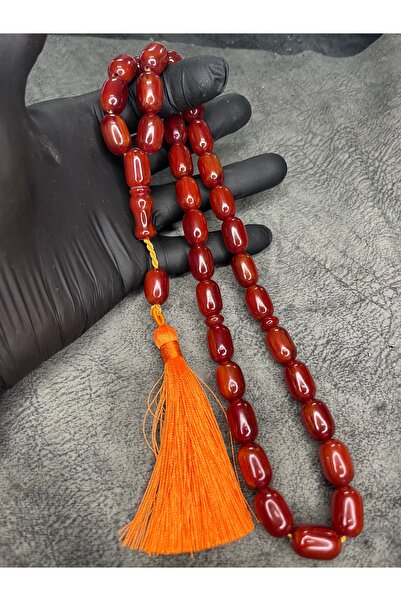 Mos Tespih Large Size High End Rope Tasseled Moire Crimping Amber Prayer Beads
