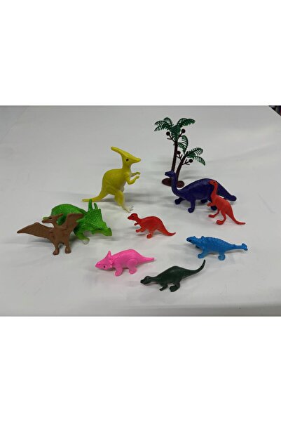 Vardem Plastik Oyuncak Dinozor Seti Dinozorlar 10 Parça Dinazor Çok Renkli Hayvan Figürü