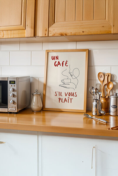 gxe.art Atmosferă caldă de bucătărie |   Pictură cu poster cu rama din lemn # 97