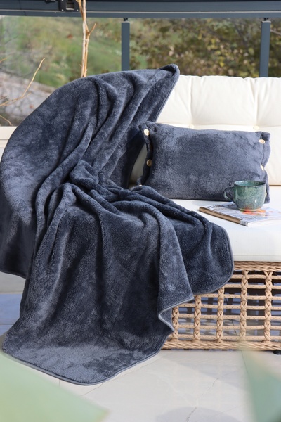 CAKKATEX Teddy Plush Throw Pillow | Wellsoft Blanket Cushion Set