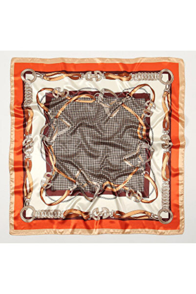 TChic Orange Belt Patterned Women's Shawl Scarf 90*90