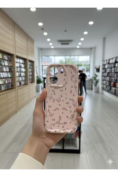 OVADA Xiaomi Redmi 13C Uyumlu Kamera Korumalı Dalga Kenarlı Flowers Baskılı S...