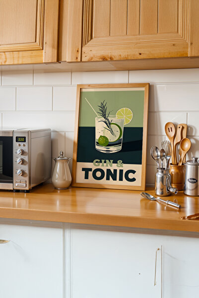 gxe.art Bucătărie rustică de plăcere |   Pictură cu poster cu rama din lemn # 71