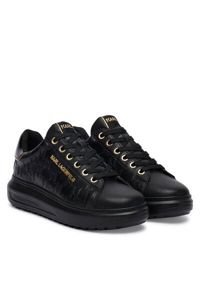 Karl Lagerfeld sneakers women Black Lthr W/Gold