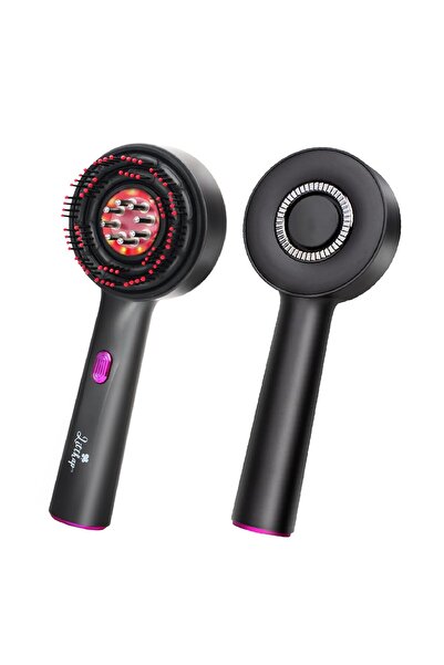 Generic جهاز ليثاب الكهربائي لتوزيع زيت الشعر، مدلك لفروة الرأس مزود بـ 72 سنًا و8 بكرات، شحن من النوع C، G