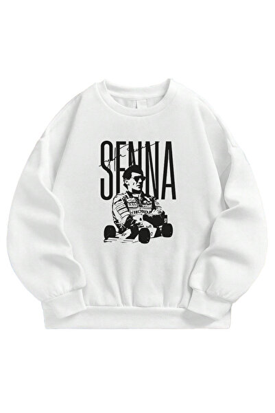 SVART WEAR Оверсайз унисекс суитшърт с принт на Айртон Сена