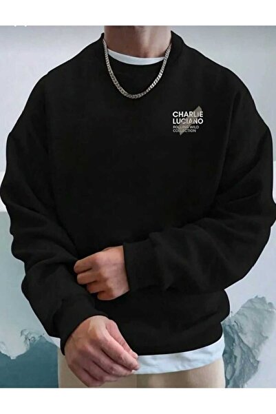 one button Hanorac unisex cu gât rotund, design Charlie Luciano, 100% bumbac