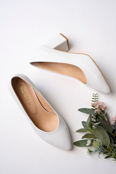 GNS Shoes Donna Genuine Leather White Skin Women's Stiletto Women's Shoes