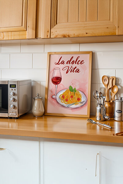 gxe.art Atmosferă caldă de bucătărie |   Pictură cu poster cu rama din lemn # 87