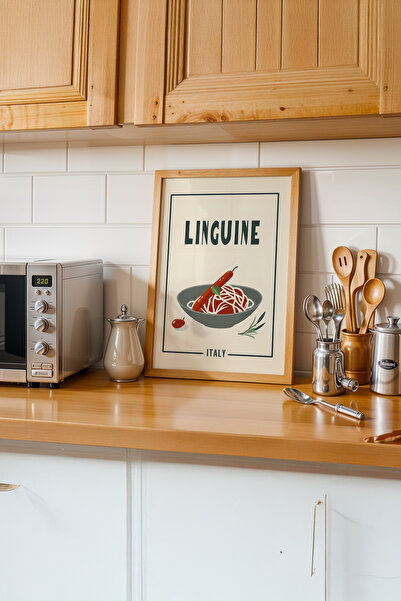 gxe.art Ζωγραφική αφίσας με θέμα τη γκουρμέ κουζίνα με ξύλινο πλαίσιο # 55