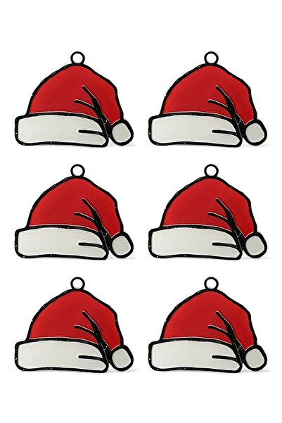 Bonolupo زينة عيد الميلاد على شكل قبعة سانتا كلوز - مجموعة من 6 قطع |   زينة ...