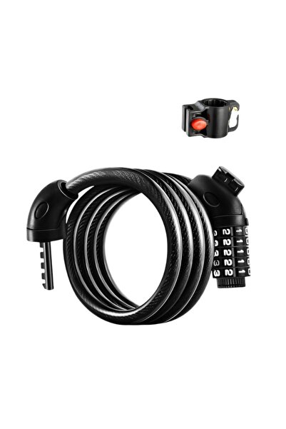 OEM Lacat antifurt trotinete/scutere/biciclete,otel spiralat,120 cm,cu suport...