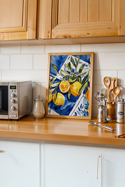 gxe.art Estetica modernă a bucătăriei |   Pictură cu poster cu rama din lemn ...