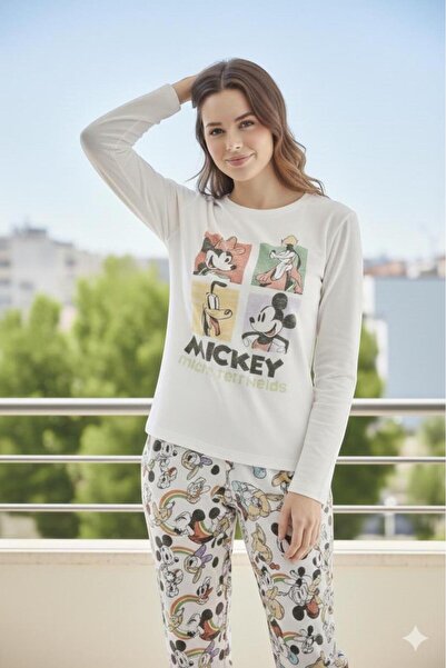 PEMBİŞ HOMEWEAR طقم بيجامة نسائي بأكمام طويلة-sezm-25