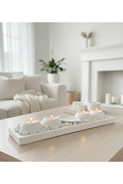 MorVilla Ev Dekorasyon,mumluk Set,dekoratif Obje Ve Biblo,dekoratif Mumluk,he...