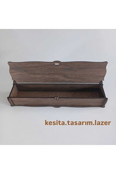 kesita TASARIM LAZER-(20x5 cm) 1 ADET Tesbih Kutusu-Kolye Kutusu-Kalem Kutusu