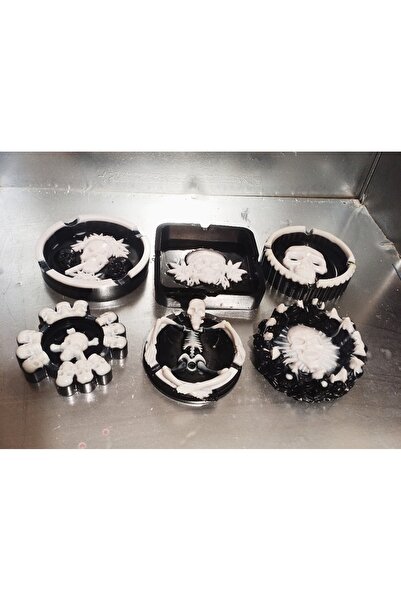 MADE TASARIM Cam malzeme kuru kafa figürlü küllükler