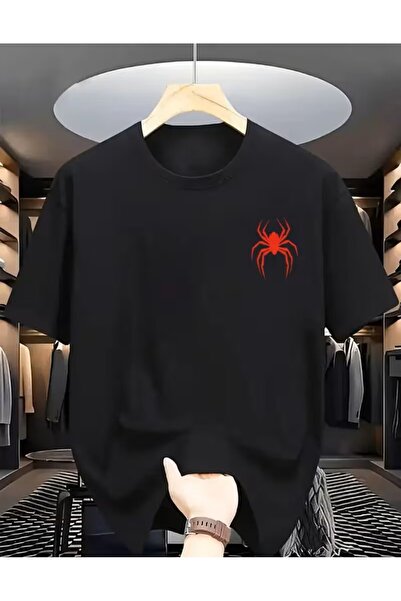 LELVANİ Spider Pattern Print T-Shirt
