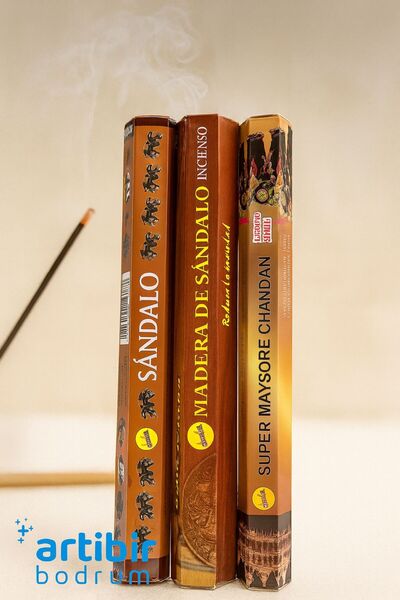 artıbir bodrum Çubuk Tütsü Sandal Seti 60 Adet Çubuk 3 Paket