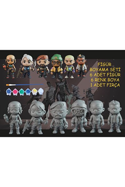 nihonwosekai Valorant Figür Boyama Seti 6 ADET Karakter Etkinlik Hediye